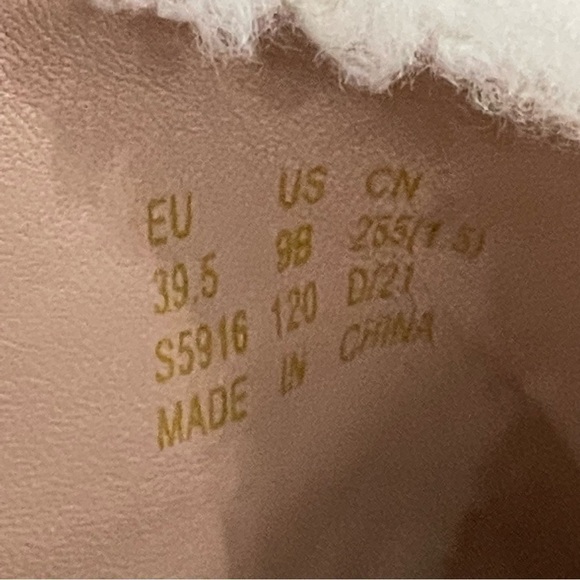 STUART WEITZMAN Cammy Slide Sandal Ivory Natural Sheep Shearling Leather 9B NEW. - Picture 8 of 8